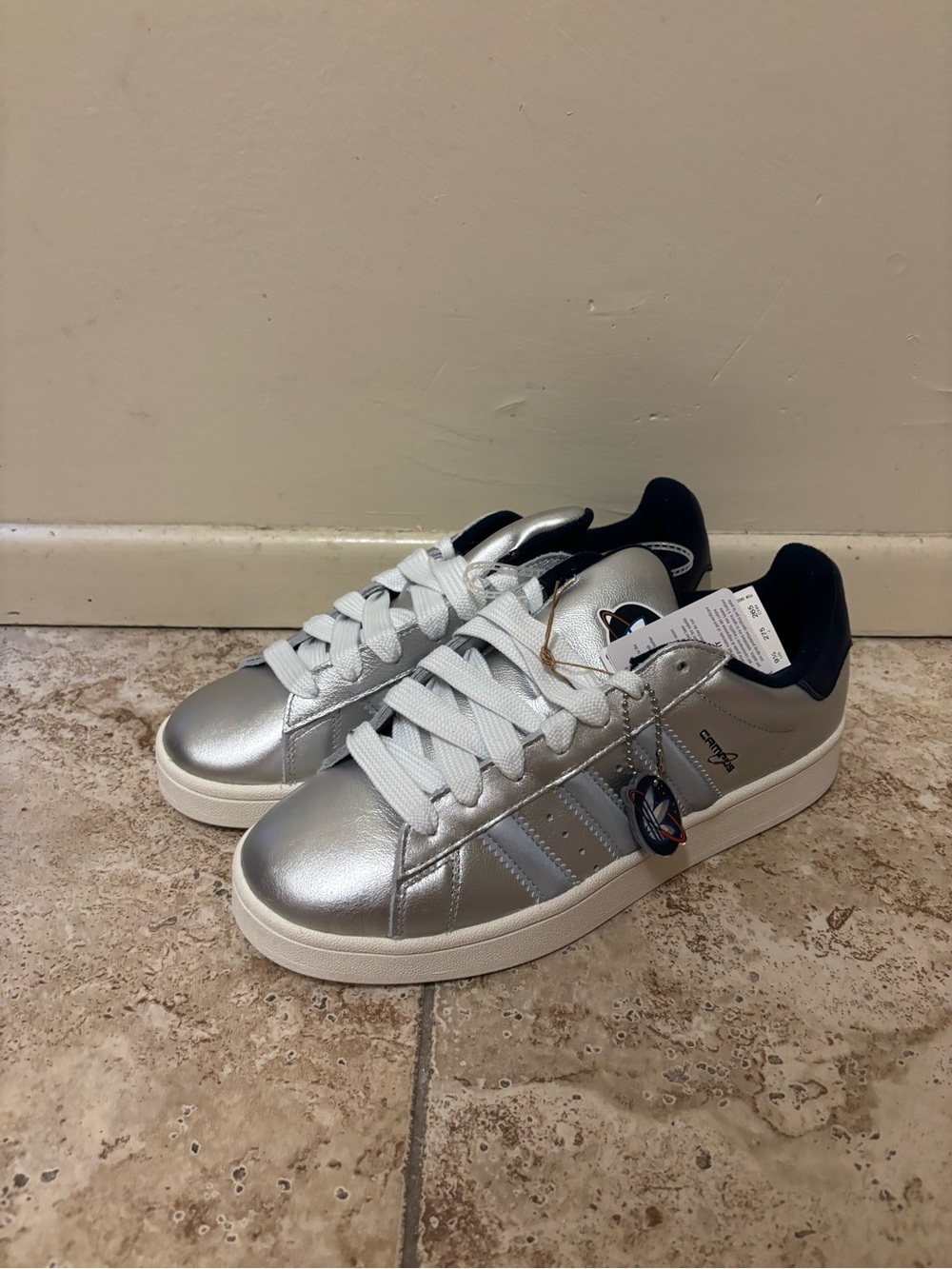 adidas Originals Campus 00s Houston Space Silver Metallic KJ3830 Men's Size 9.5